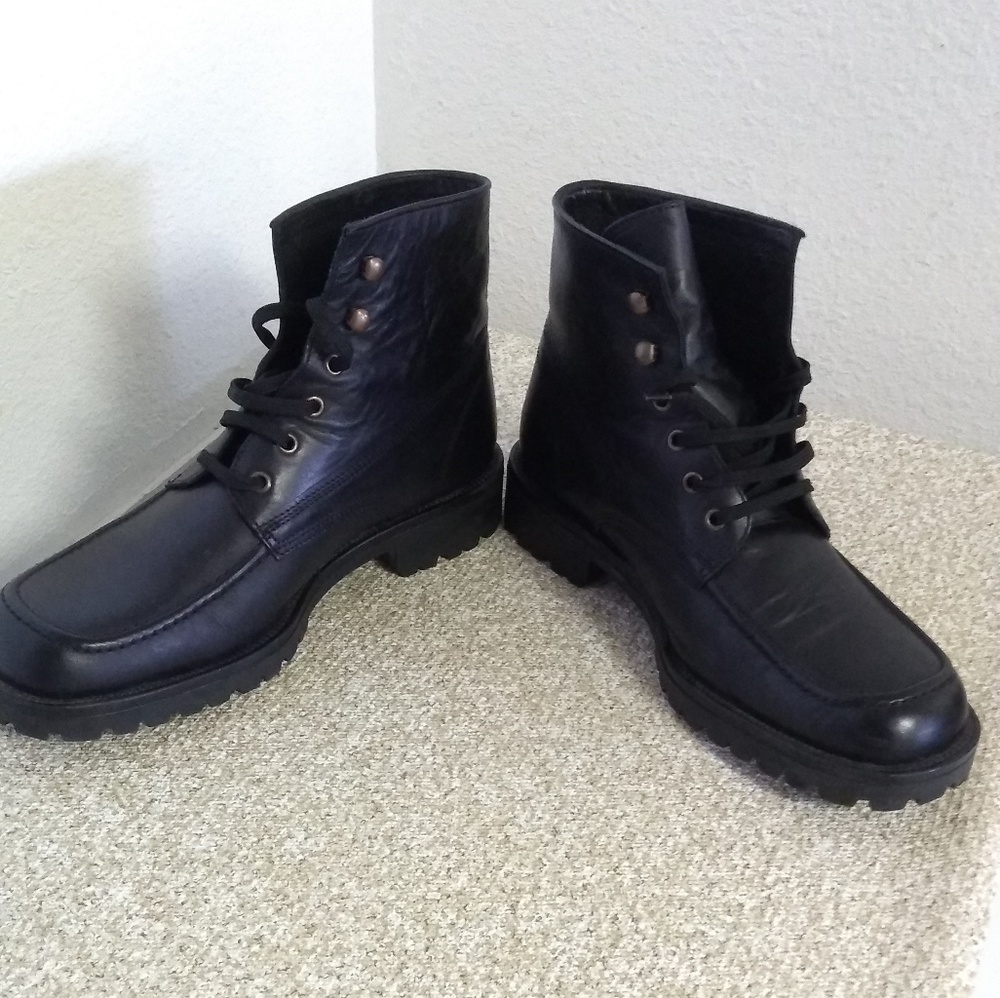 Banana Republic Black Leather Ankle Boots